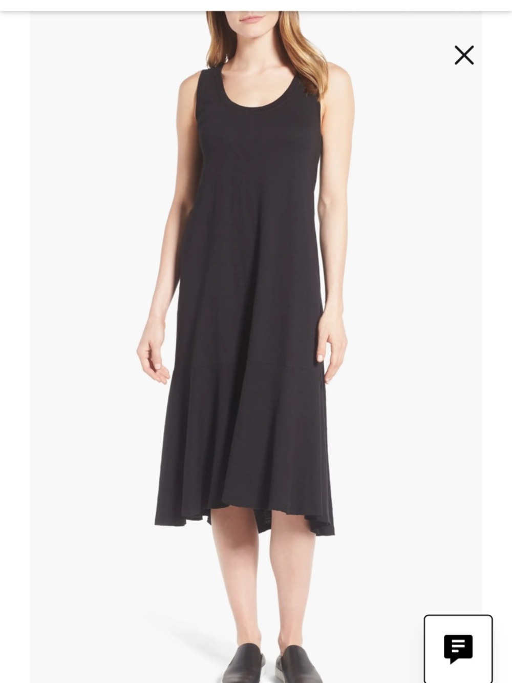Caslon midi tank dress tiered high low Ruffle-Hem Dress small drop waist jersey